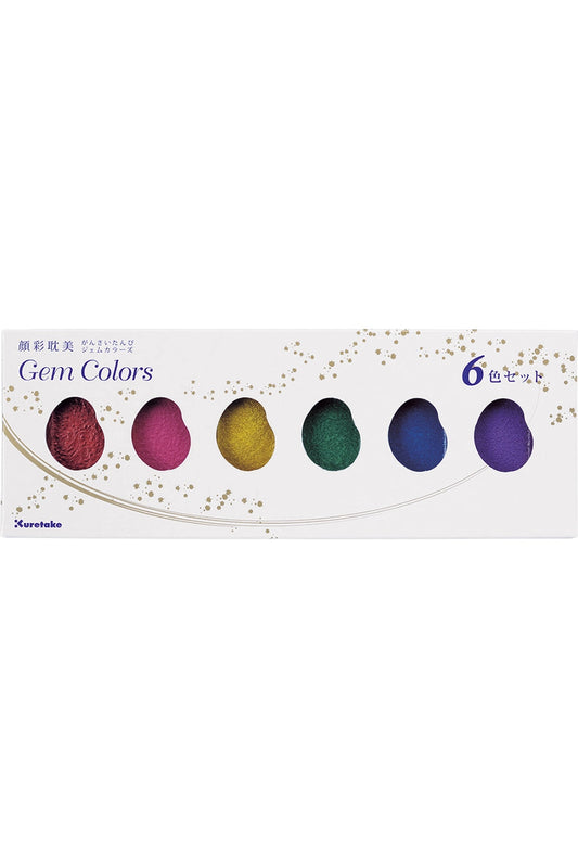 Kuretake Gansai Tambi Gem Colors; set of 6