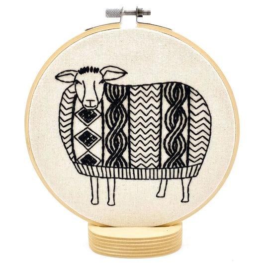 Sheep in Sweater Weather Embroidery Kit