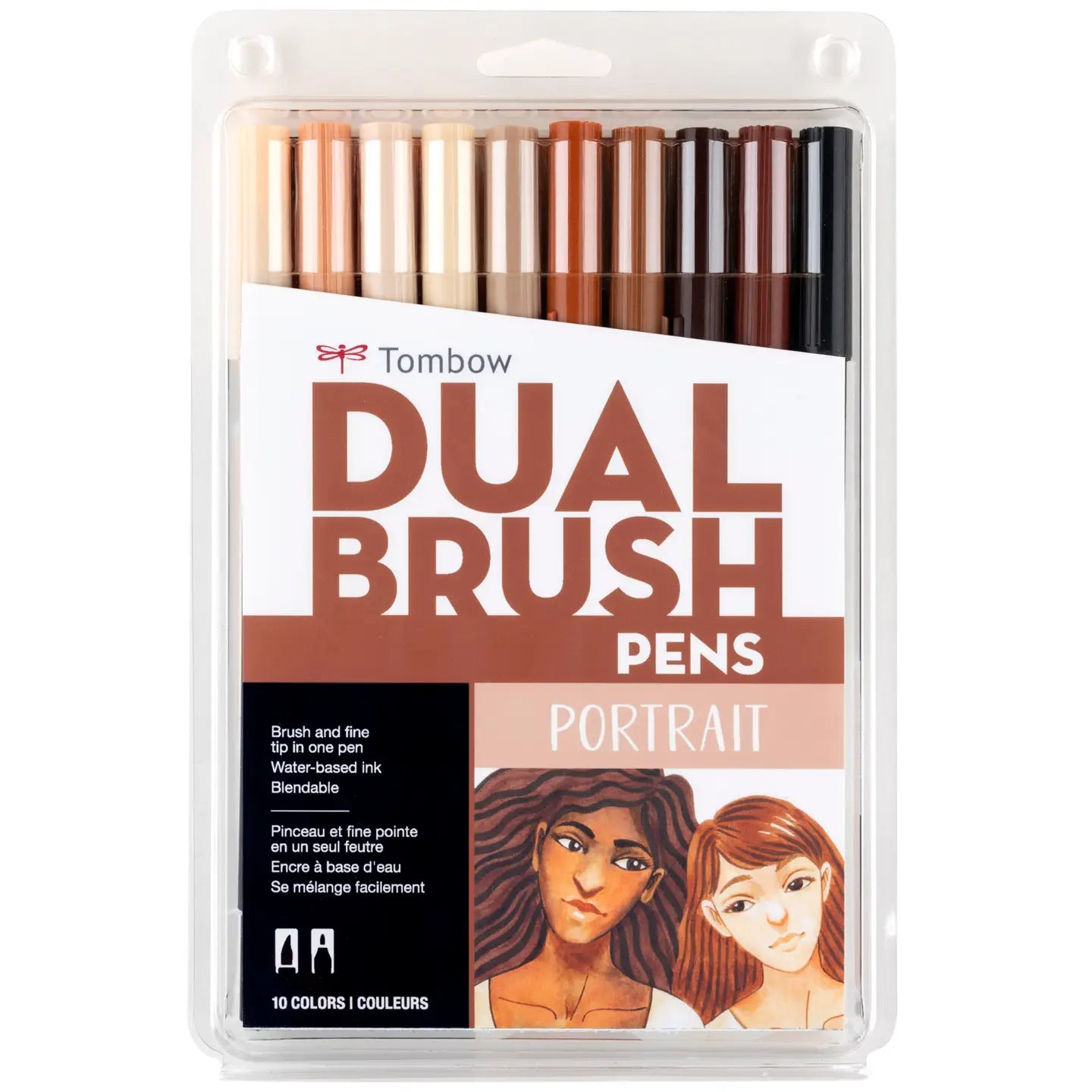 Portrait set -- Dual Brush Pen, set of 10