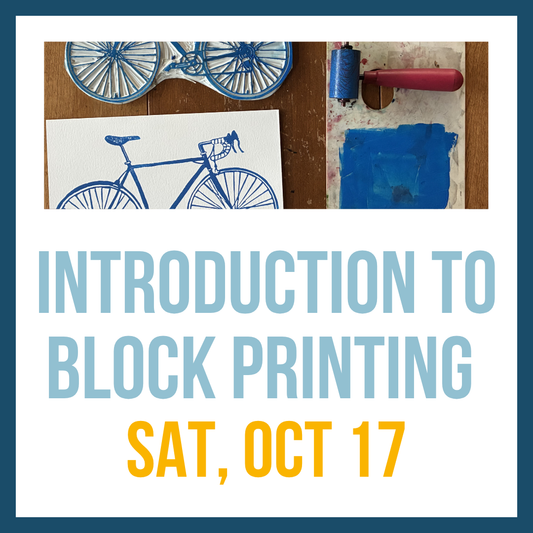 Introduction to Block Printing; Sat, Oct 17 @ 10am