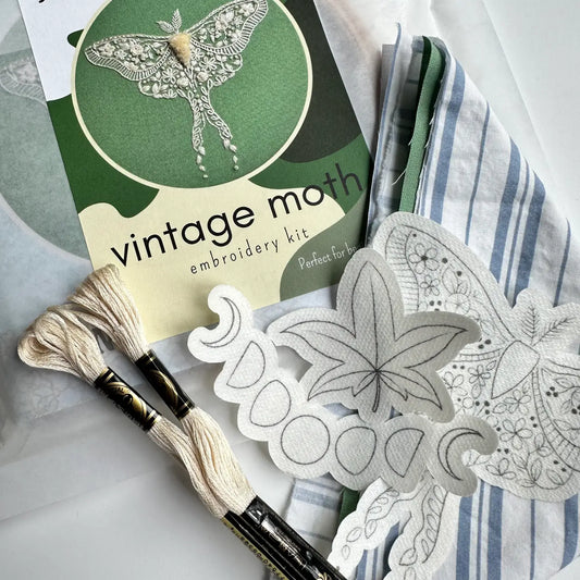 Vintage Moth Embroidery Kit