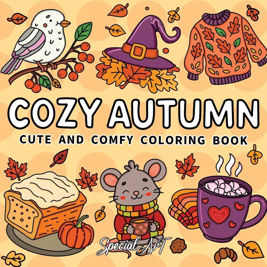 Cozy Autumn Cute & Comfy Coloring Book
