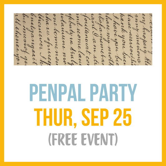 Penpal Party, September 25 @ 7:00pm (FREE)