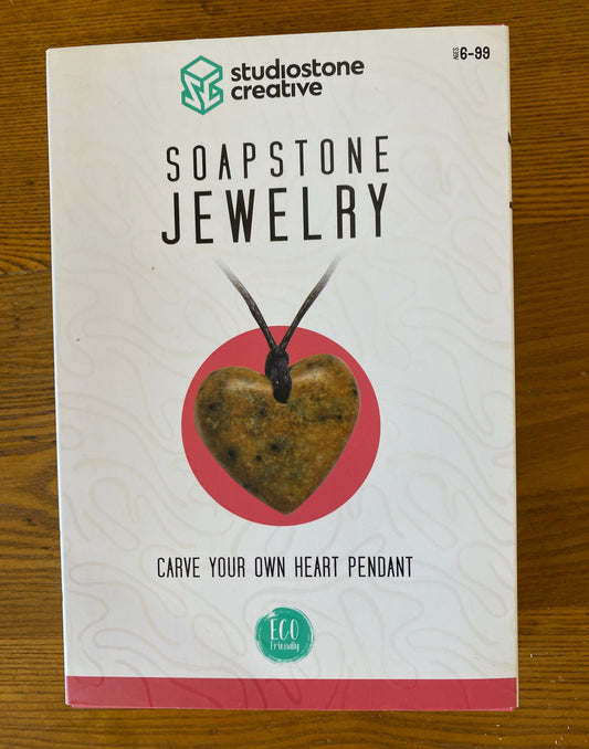 Soapstone Carving Kit - Heart Pendant