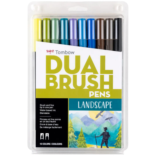 Dual Brush Pen -- Landscape Set, 10 colors